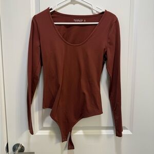 Abercrombie & Fitch Brown Long Sleeve Bodysuit